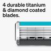 Schick Quattro Titanium 4-Blade Razors for Men | 1 Mens Razor Handle and 16 Refill Blades for Shaving view 2