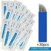 30Pcs Disposable Eyebrow Microblading Needles,Lip Tattooing Microblades Permanent Makeup Blades for Single Use Only (18needle) view 3