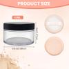 1PCS 60ml 2oz Empty Clear Make-up Loose Powder Container Case with Soft Sponge Powder Puff Screw Black Lid and Foundation Box view 2