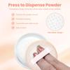 1PCS 60ml 2oz Empty Clear Make-up Loose Powder Container Case with Soft Sponge Powder Puff Screw Black Lid and Foundation Box view 4