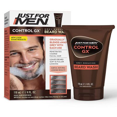 Just for Men Control GX Grey Reducing Beard Wash with Keratin, 4 Fl Oz (Packaging May Vary) - 6 Pack