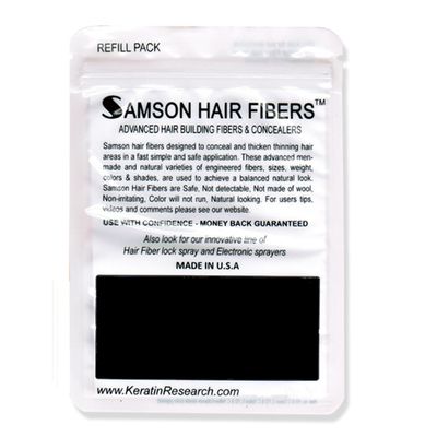 Samson Hair Building Fibers Hair Loss Concealer MEDIUM BROWN large REFILL 50gr Made in USA Available Worldwide