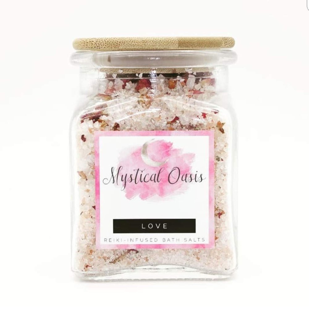 Bath Salt | Luxury Bath Salts | Reiki Infused - 100% Pure Therapeutic Grade Essential Oils, Organic Flowers
