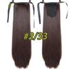 10 Colors 22 Inch Long Straight Drawstring Ponytail Black/Blond Heat Resistance Hairpiece Clip In Hair For Woman 2.33 18inches view 2