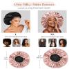 YANIBEST Silk Bonnet Satin Bonnet for Sleeping Women Men, Adjustable Double Layer Hair Bonnet for Curly Braids Reduce Frizz Pink view 4