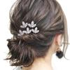 Wedding Hair Pins for Bride, 5PCS Silver With Rhinestone Hair Accessories (Silver Clear) view 2