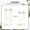 Wedding Hair Pins for Bride, 5PCS Silver With Rhinestone Hair Accessories (Silver Clear) view 3