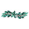 Faship Gorgeous Green Rhinestone Crystal Small Floral Hair Barrette Clip view 1