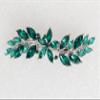 Faship Gorgeous Green Rhinestone Crystal Small Floral Hair Barrette Clip view 3