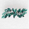 Faship Gorgeous Green Rhinestone Crystal Small Floral Hair Barrette Clip view 4