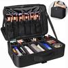 Relavel Travel Makeup Train Case Cosmetic Case Organizer Portable Artist Storage Bag with Adjustable Dividers for Cosmetics Makeup Brushes Toiletry Jewelry Digital Accessories view 2