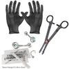 8-piece Piercing Kit Including Nose, Belly, Barbell Jewelry Also Gloves, Forceps and Needles - PK007 view 1