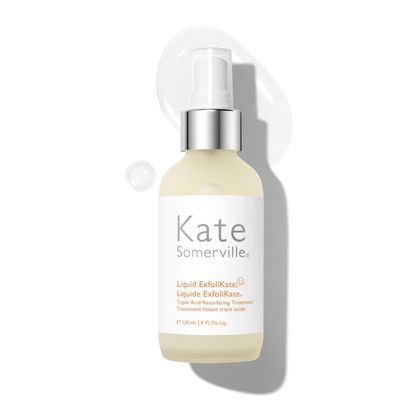 Kate Somerville Liquid ExfoliKate Triple Acid Resurfacing Treatment, Clinically Formulated AHA Overnight Facial Exfoliator, Smooths Skin and Minimizes Pores, 4 Fl Oz