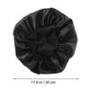 2pcs Satin Sleep Cap hat Long Hair Bonnet Night Hair Bonnet hat for Women Girls (Black) view 3