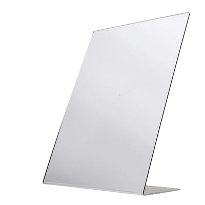 Marketing Holders Acrylic Easel Mirror 12" x 18" Slant Back Portable Lightweight Plastic Countertop Stand Perfect for Professional and Home Use Makeup or Hair Styling