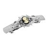1928 Jewelry Black And Ivory Cameo Oval Bar 3.25 Inch Hair Barrette Clip For Women, (1 Pcs) view 1