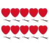 10pcs Cute Hair Clips Red Heart Hair Clips for Women Mini Hair Accessories Clips Bopper Hairpins view 1