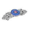 1928 Jewelry Round Flower Decal 2.38 Inch Hair Barrette Clip For Women (1 Pcs) view 1
