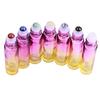 10ml Gradiant Colorful Empty Refillable Bottles 7 Chakra Gemstone Roller Balls Clear Glass Roller Bottles Transparent Essential Oil Bottles W3907 view 3
