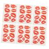 6pcs Lip Stickers, Perforated Self Adhesive Kisses Sticker,Red Lips Temporary Stickers Water-Proof Face Body Stickers view 1