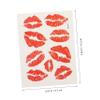 6pcs Lip Stickers, Perforated Self Adhesive Kisses Sticker,Red Lips Temporary Stickers Water-Proof Face Body Stickers view 2