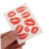 6pcs Lip Stickers, Perforated Self Adhesive Kisses Sticker,Red Lips Temporary Stickers Water-Proof Face Body Stickers view 3