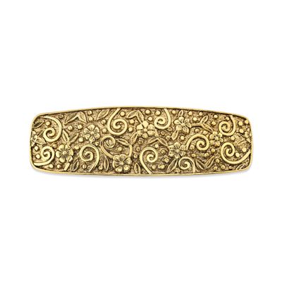 1928 Jewelry Floral 3.00 Inch Hair Barrette Clip For Women, (1 Pcs)