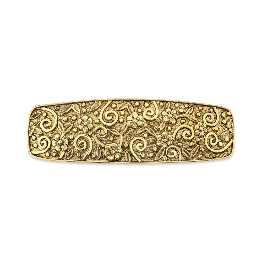 1928 Jewelry Floral 3.00 Inch Hair Barrette Clip For Women, (1 Pcs)