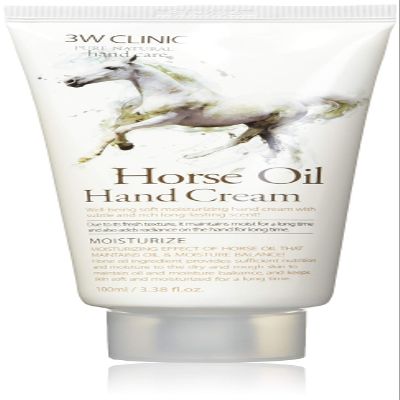 3W Clinic Hand Cream, Horse Oil, 3.38 Ounce