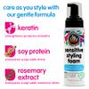 SoCozy Kids Sensitive Styling Foam - Sensitive Foam For Kids w/Straight or Curly Hair - Gentle Natural Hold Styler, Rosemary (6 fl oz) view 3
