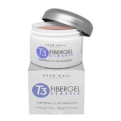 Star Nail T3 Fibergel 2 oz OPAQUE ROSE NUDE Pack of 2 jars