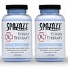 Spazazz Rx Stress Therapy Natural Spa & Bath Salt Aromatherapy Crystals- 2 Pack 19oz De-Stress - Calming & Relaxing Natural Aroma & Magnesium Mineral Bathing Salts - Safe for Your Hot Tub view 1