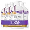 Olay Body Wash for Women, Age Defying with Vitamin E, 24hr Moisturizing, Hydrating & Refreshing, B3 Vitamin Complex, Free of Parabens & Phthalates, For All Skin Types, Scented, 33 fl oz (Pack of 4) view 1