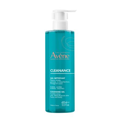 Avne Cleanance Cleansing Gel Soap Free Cleanser for Acne Prone, Oily, Face & Body, 13.5 Oz