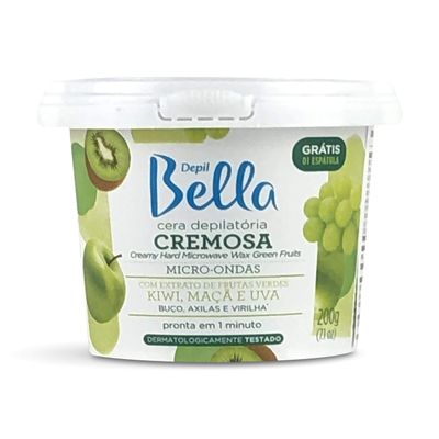 Depil Bella Microwave Creamy Hard Wax Green Fruits wax 200 grs