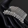 Alilang Contemporary Elegant Silver Tone Clear Crystal Rhinestone Bridal Hair Comb view 2