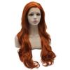 MX angel Long Wavy Reddish Blonde Synthetic Lace Front Wig view 2