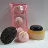 Bath Bomb Products - Bubble Bath Truffles: Cherry Almond 3 Pack Bath Truffles, 10 oz Dead Sea Spa Care Almond Dry Salt Scrub and Pumice Stone by Dead Sea Spa Care, Bubble Bath, Bubble Truffles view 1