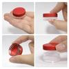 (100 Pieces Jars + Lid) Beauticom 3G/3ML Round Clear Jars with RED Screw Cap Lids for Scrubs, Oils, Toner, Salves, Creams, Lotions, Makeup Samples, Lip Balms - BPA Free view 2