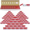(1000 Pieces Jars + Lid) Beauticom 3G/3ML Round Clear Jars with RED Screw Cap Lids for Scrubs, Oils, Toner, Salves, Creams, Lotions, Makeup Samples, Lip Balms - BPA Free view 1