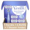 Gillette Venus Deluxe Smooth Swirl Women's Razor Handle + 4 Blade Refills, Flexible Handle and Pivoting Head view 1