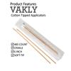 400 Sterile Cotton Tipped Applicators 6 - Long 6 inch Wooden Medical Cotton Tip Applicator Swabsticks with Shaft and Soft Swabs for Location Application, Cleaning, Crafts and More view 2