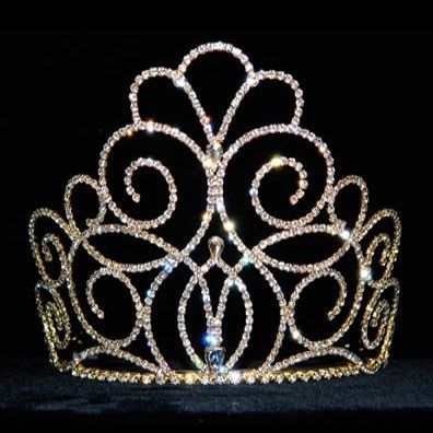 #15201G - Titan's Queen Tiara - 5" Gold Plated