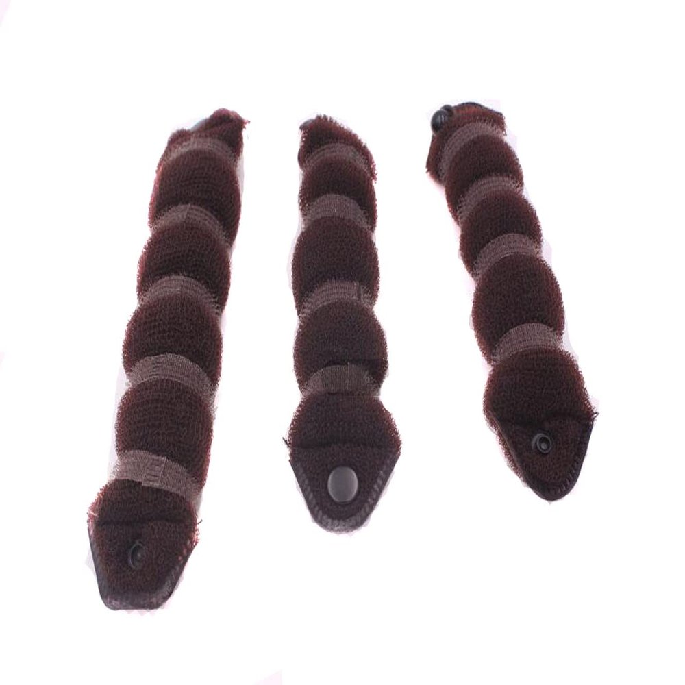 3Pcs Women Lady Girls Magic Hair Styler Hair Twist Buds Sponge Hot Bun Ring Styling Maker Donut Bun Maker for Women and Girls(1 large+2 small)