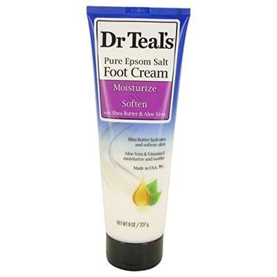 Dr Teal's Foot Cream, Moisturize & Soften, with Shea Butter & Aloe Vera, 8 oz.