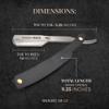 Best Shavette Straight Razor - Replaceable Blade Straight Razor, Metal Handle Shavette, No Stropping & Honing Needed, Great Starter Blade, Hygienic, Close Shave, Leather Case (Black) view 2