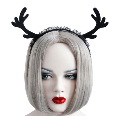 Bodermincer New Christmas Santa Reindeer Antler Hat Deer Horn Christmas Cap New Gift Xmas Christmas Hair band Headband (Reindeer Antlers Headband)