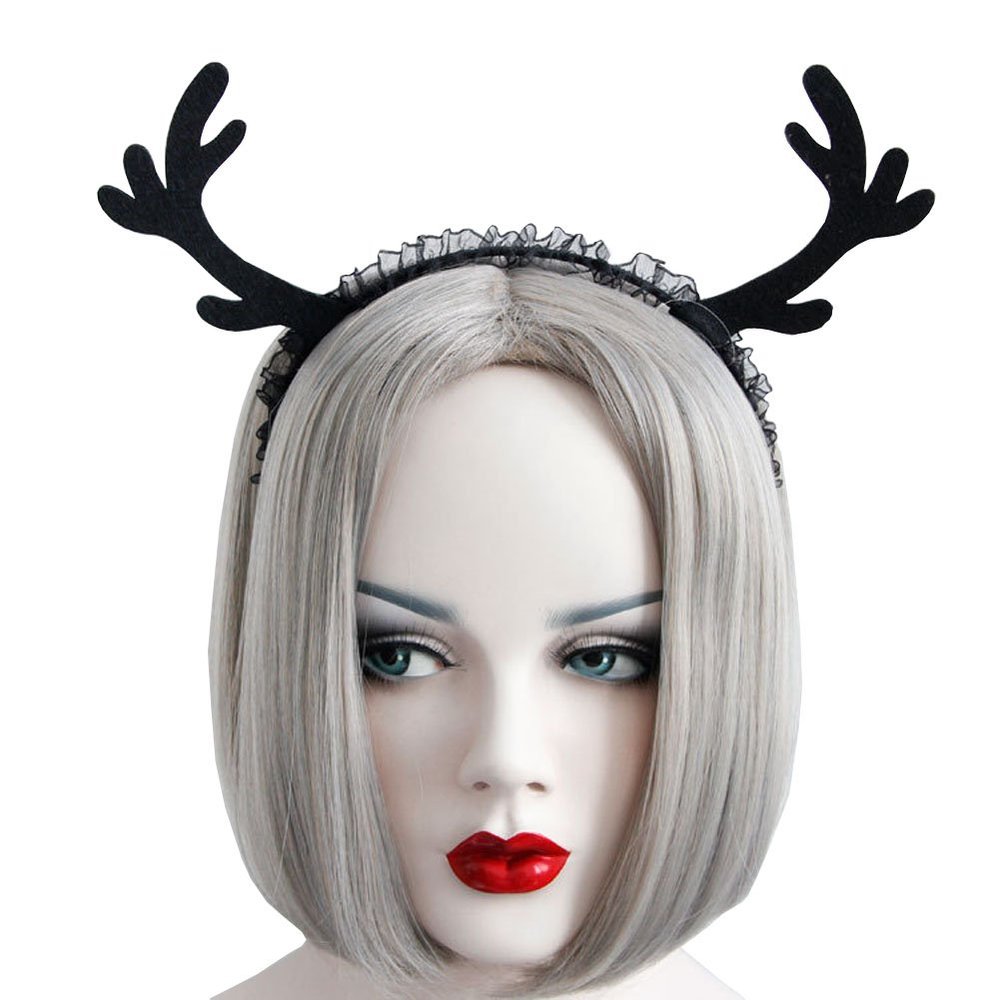 Bodermincer New Christmas Santa Reindeer Antler Hat Deer Horn Christmas Cap New Gift Xmas Christmas Hair band Headband (Reindeer Antlers Headband)