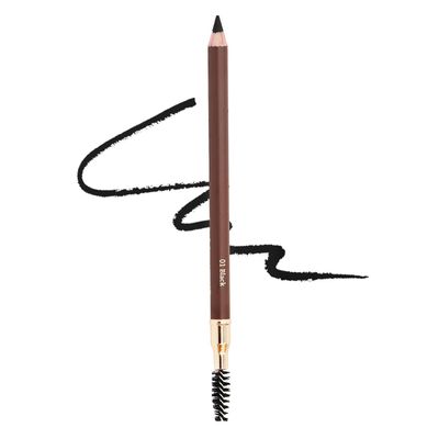 1 pcs Makeup Eyebrow Enhancer 12H Long Lasting Sweat &Waterproof Eyebrow Pencil Pen Dark Brown Eye Brow Pencil 5 Colors to Choose (1# Black)
