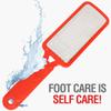 Probelle Colossal Foot Rasp Metal Foot File, Callus Remover for Pedicure Foot Spa, Stainless Steel Foot Scrubber, Dead Skin Remover, Best Foot Care Scraper, Instant Results, Removable Handle, Red view 3